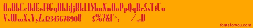 fuente FundrunkNormal – Fuentes Rojas Sobre Fondo Naranja