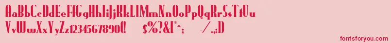 FundrunkNormal Font – Red Fonts on Pink Background
