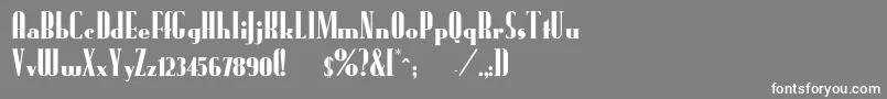 FundrunkNormal Font – White Fonts on Gray Background
