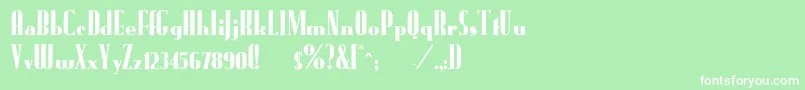 FundrunkNormal Font – White Fonts on Green Background