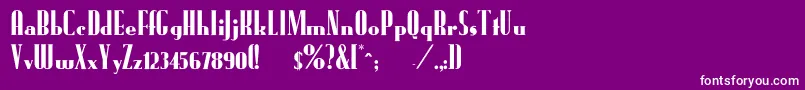 FundrunkNormal Font – White Fonts on Purple Background
