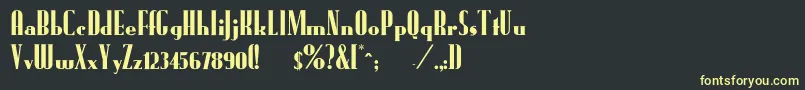 FundrunkNormal Font – Yellow Fonts on Black Background