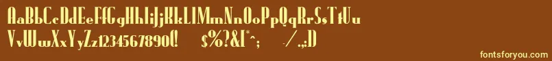 Czcionka FundrunkNormal – żółte czcionki na brązowym tle