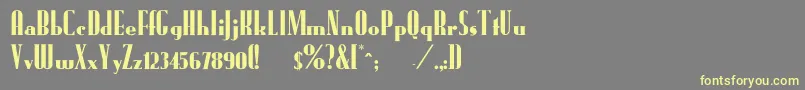 FundrunkNormal Font – Yellow Fonts on Gray Background