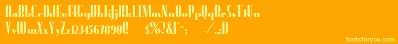 FundrunkNormal Font – Yellow Fonts on Orange Background