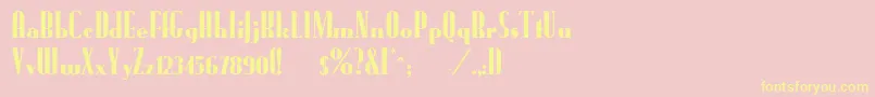 fuente FundrunkNormal – Fuentes Amarillas Sobre Fondo Rosa