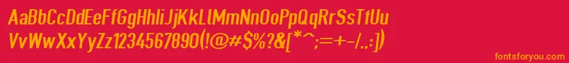 Giveahootsbdextobl Font – Orange Fonts on Red Background