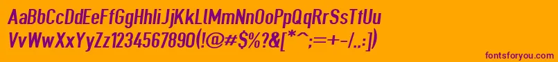 Giveahootsbdextobl Font – Purple Fonts on Orange Background