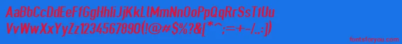 Giveahootsbdextobl Font – Red Fonts on Blue Background