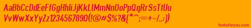 Giveahootsbdextobl Font – Red Fonts on Orange Background