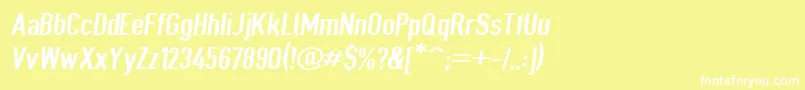Giveahootsbdextobl Font – White Fonts on Yellow Background