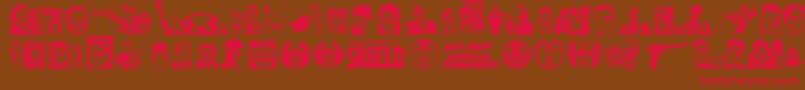 Knock Font – Red Fonts on Brown Background