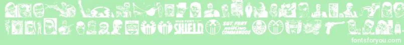 Knock Font – White Fonts on Green Background