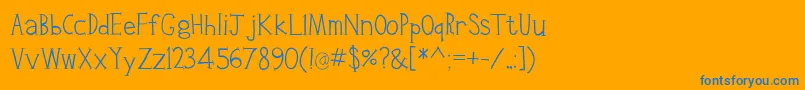 Clink Font – Blue Fonts on Orange Background