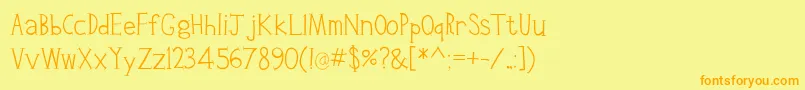 Clink Font – Orange Fonts on Yellow Background