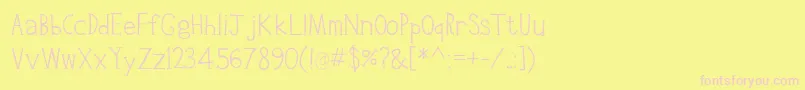 Clink Font – Pink Fonts on Yellow Background