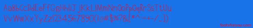 Clink Font – Red Fonts on Blue Background