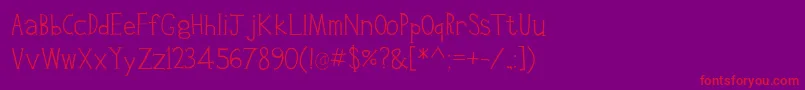 Clink Font – Red Fonts on Purple Background