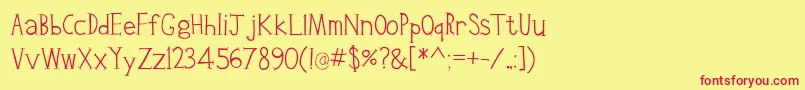 Clink Font – Red Fonts on Yellow Background