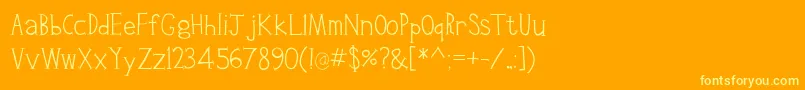 Clink Font – Yellow Fonts on Orange Background