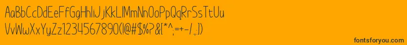 ImWunderland Font – Black Fonts on Orange Background