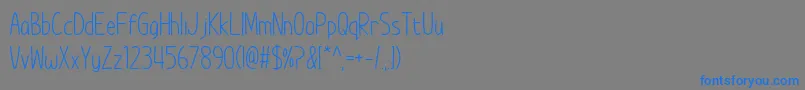 ImWunderland Font – Blue Fonts on Gray Background
