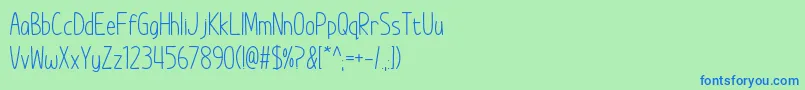 ImWunderland Font – Blue Fonts on Green Background