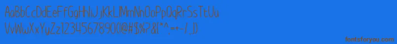 ImWunderland Font – Brown Fonts on Blue Background