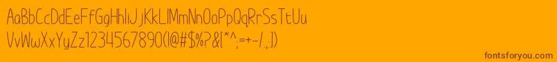 ImWunderland Font – Brown Fonts on Orange Background