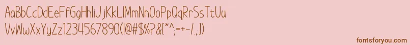ImWunderland Font – Brown Fonts on Pink Background