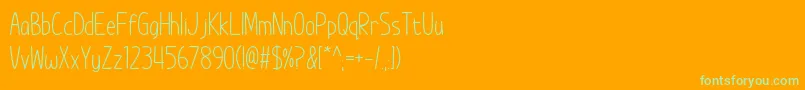 ImWunderland Font – Green Fonts on Orange Background