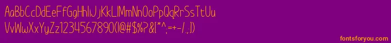 ImWunderland Font – Orange Fonts on Purple Background