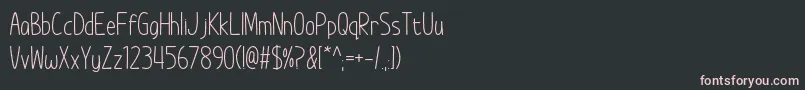 フォントImWunderland – 黒い背景にピンクのフォント