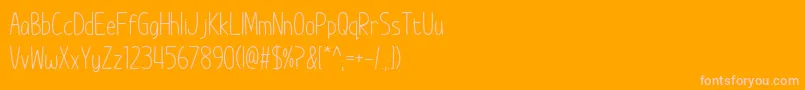 ImWunderland Font – Pink Fonts on Orange Background