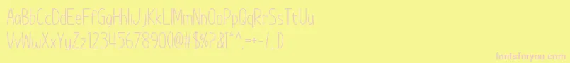 ImWunderland Font – Pink Fonts on Yellow Background