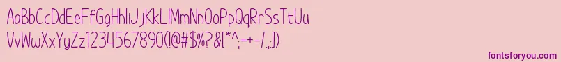 ImWunderland Font – Purple Fonts on Pink Background