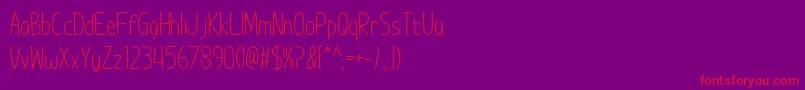 ImWunderland Font – Red Fonts on Purple Background