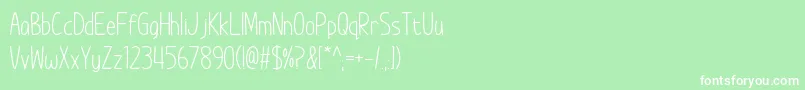 ImWunderland Font – White Fonts on Green Background