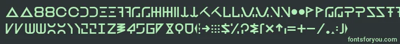 フォントNewJob – 黒い背景に緑の文字