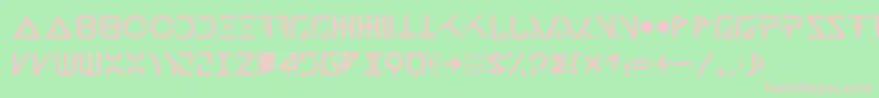 NewJob Font – Pink Fonts on Green Background