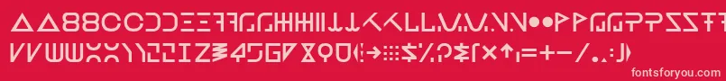 フォントNewJob – 赤い背景にピンクのフォント