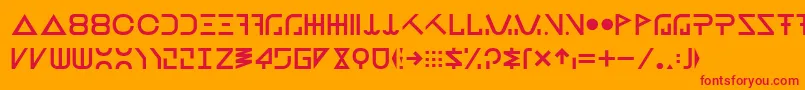 NewJob Font – Red Fonts on Orange Background