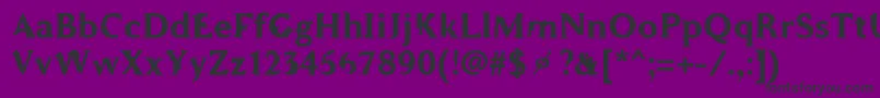 WcAddendumBtaBold Font – Black Fonts on Purple Background