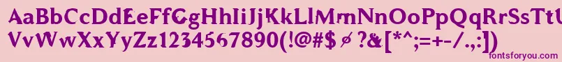 WcAddendumBtaBold Font – Purple Fonts on Pink Background