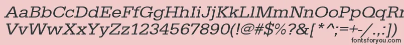 UrwegyptiennetextwidOblique Font – Black Fonts on Pink Background