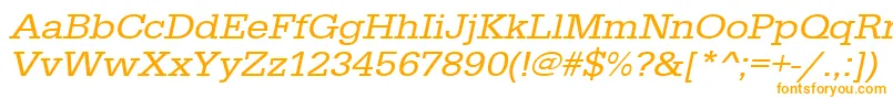 UrwegyptiennetextwidOblique Font – Orange Fonts on White Background