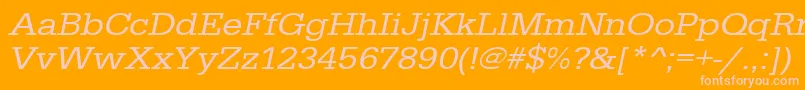 UrwegyptiennetextwidOblique Font – Pink Fonts on Orange Background