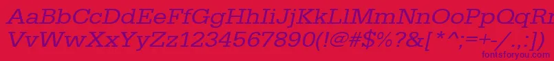 UrwegyptiennetextwidOblique Font – Purple Fonts on Red Background