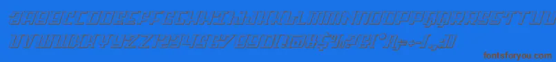 Skycabout Font – Brown Fonts on Blue Background