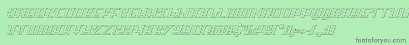 Skycabout Font – Gray Fonts on Green Background
